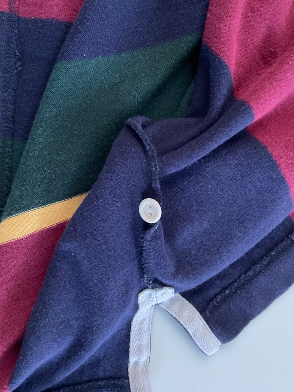 VTG Britches Men’s Great Outdoors Rugby Shirt Sz L Striped Collegiate Retro 90s - Picture 11 of 11
